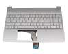 N21402-041 teclado incl. topcase original HP DE (alemán) plateado/plateado
