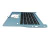 NK.I1313.01H teclado incl. topcase original Acer DE (alemán) negro/azul con retroiluminacion