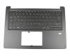 NK.I1313.0D2 teclado incl. topcase original Wistron DE (alemán) negro/negro con retroiluminacion