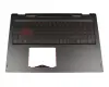 NK.I1513.0AG teclado incl. topcase original Wistron DE (alemán) negro/negro con retroiluminacion