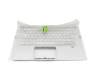 NKI13131JQ teclado incl. topcase original Acer CH (suiza) plateado/plateado con retroiluminacion