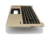 NKI14170JH teclado incl. topcase original Acer DE (alemán) negro/oro con retroiluminacion