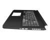 NKI15131E6 teclado incl. topcase original Acer DE (alemán) negro/blanco/negro con retroiluminacion