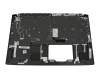 NKI151703X teclado incl. topcase original Acer US (Inglés) negro/negro con retroiluminacion