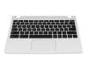 NSK-RA0SQ 0G teclado incl. topcase original Acer DE (alemán) negro/blanco