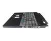 NSK-RAQEBC teclado incl. topcase original Acer US (Inglés) negro/blanco/negro con retroiluminacion