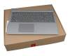 PC5CP-GR teclado incl. topcase original Lenovo DE (alemán) gris oscuro/plateado