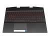 PK132JZ2A10 teclado incl. topcase original HP DE (alemán) negro/negro con retroiluminacion