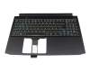 PK132TT1A11 teclado incl. topcase original Acer DE (alemán) negro/negro con retroiluminacion