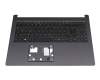 PK132WV1F13 teclado incl. topcase original Acer DE (alemán) negro/negro con retroiluminacion