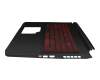 PK133361A14 teclado incl. topcase original Acer CH (suiza) negro/rojo/negro con retroiluminacion GTX1650