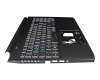 PK1333H1A13 teclado incl. topcase original Acer DE (alemán) negro/blanco/negro con retroiluminacion (Cable de conexión de 29 mm)
