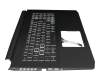 PK133AU1D13 teclado incl. topcase original Acer DE (alemán) negro/negro con retroiluminacion