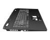 PK133SY2A13 teclado incl. topcase original Acer DE (alemán) negro/blanco/negro con retroiluminacion