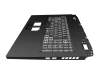PK133SY2A13 teclado incl. topcase original Acer DE (alemán) negro/blanco/negro con retroiluminacion