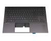 SJP46G3ETATP40 teclado incl. topcase original HP DE (alemán) negro/negro con retroiluminacion (Mica Silver Aluminium)