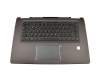 SN20K82296 teclado incl. topcase original Lenovo DE (alemán) negro/canaso con retroiluminacion