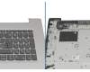 SN20M62883 teclado incl. topcase original Lenovo DE (alemán) gris/plateado
