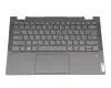 SN20Q40609 teclado incl. topcase original Lenovo UAE (árabe) gris/canaso con retroiluminacion