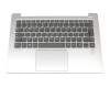 SN20Q40661 teclado incl. topcase original Lenovo DE (alemán) gris/plateado con retroiluminacion (fingerprint)