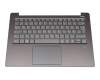 SN20Q40788 teclado incl. topcase original Lenovo DE (alemán) gris/canaso con retroiluminacion (fingerprint)
