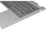SN20Q40788 teclado incl. topcase original Lenovo DE (alemán) gris/plateado con retroiluminacion