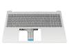T048H1 Teclado incl. topcase DE (alemán) gris/plateado