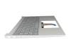 T048H1 Teclado incl. topcase DE (alemán) gris/plateado