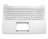 T2501V Teclado incl. topcase DE (alemán) plateado/plateado con retroiluminacion (para modelos con HDD)