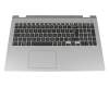 TBM15K36D0-5285 teclado incl. topcase original Chicony DE (alemán) negro/plateado