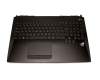 TSG750 Teclado incl. topcase SF (suiza-francés) negro/negro con retroiluminacion