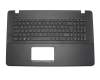 Teclado (DE) negro/negro - sin touchpad para Asus F751LD