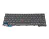 Teclado DE (alemán) color gris/chiclet canosa con retroiluminación y mouse-stick original para Lenovo ThinkPad L13 Yoga Gen 4 (21FR/21FS)