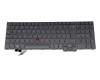 Teclado DE (alemán) color gris/chiclet canosa con retroiluminación y mouse-stick original para Lenovo ThinkPad T16 G1 (21CH)