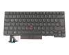 Teclado DE (alemán) color negro/chiclet negro con mouse-stick original para Lenovo ThinkPad L480 (20LS/20LT)