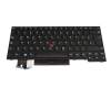 Teclado DE (alemán) color negro/chiclet negro con mouse-stick original para Lenovo ThinkPad P14s Gen 2 (21A0/21A1)