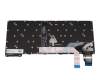 Teclado DE (alemán) color negro/chiclet negro con retroiluminación y mouse-stick original para Lenovo ThinkPad L13 Yoga Gen 3 (21BB/21BC)