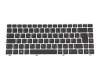 Teclado DE (alemán) color negro/chiclet plateado con retroiluminación original para Schenker Slim 13 L17 (SSL13L17)