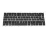 Teclado DE (alemán) color negro/chiclet plateado original para HP ProBook 645 G4