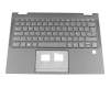 Teclado DE (alemán) gris con retroiluminación original para Lenovo Yoga C630-13Q50 (81JL)