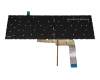 Teclado DE (alemán) negro con retroiluminación (Backlight rojo) original para MSI GF66 12UC/12UCK (MS-1584)