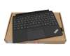 Teclado DE (alemán) negro con retroiluminación y mouse-stick original para Lenovo ThinkPad X12 Detachable Gen 2 (21LK/21LL)