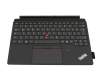 Teclado DE (alemán) negro con retroiluminación y mouse-stick original para Lenovo ThinkPad X12 Detachable Gen 2 (21LK/21LL)