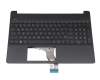 Teclado DE (alemán) negro original para HP 15s-fq0000