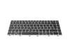 Teclado SF (suiza-francés) color negro/chiclet plateado con retroiluminación y mouse-stick original para HP EliteBook 840 G6