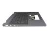 Teclado incl. topcase BE (belga) gris/canaso con retroiluminacion original para Lenovo IdeaPad 5x 14Q8X9 (83GH)