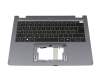 Teclado incl. topcase CH (suiza) negro/antracita con retroiluminacion original para Acer TravelMate Spin P4 (TMP414RN-55-TCO)