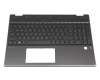 Teclado incl. topcase CH (suiza) negro/negro con retroiluminacion original para HP Pavilion x360 15-dq0200