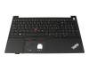 Teclado incl. topcase CH (suiza) negro/negro con retroiluminacion y mouse stick original para Lenovo ThinkPad E15 Gen 2 (20TD/20TE)