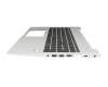 Teclado incl. topcase CH (suiza) negro/plateado original para HP ProBook 450 G6